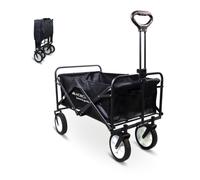 Mobiclinic®, Chariot de Transport Pliable, pour la Plage et Le Jardin, Poignée réglable, 100 L, Roues Tout-Terrain 360º, Supporte 100 kg, 85x54, 5x58, 5cm, Imperméable, Acier, PVC, Noir, Duna Pro