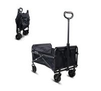 Mobiclinic®, Chariot de Transport Pliable, pour la Plage et Le Jardin, Duna Basic, Poignée réglable, Roues Tout-Terrain 360º, Supporte 80 kg, 71x47x50cm, Imperméable, Acier, PVC, Noir