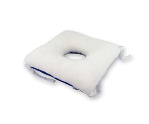 Mobiclinic®, Coussin Anti-escarres, 44x44 cm, pour Coccyx, Marque européenne, Carré, avec Trou, Chaise, Canapé, Fauteuil Roulant, Prévention des escarres, Blanc