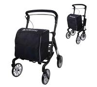 Mobiclinic®, Déambulateur Pliable + Chariot de Courses, 2 en 1, Frein de Stationnement, Réglable en 6 Hauteurs, Poignée Unique, Panier et Sac XXL Amovible, Roues 360º, Résistant, Aluminium, Formen