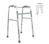 Mobiclinic®, Déambulateur pliable, Cadre de marche, Hauteur réglable, Léger, Poignées ergonomiques, Sans roues, Pieds antidérapants, Aluminium, Marque européenne, Mod. columna