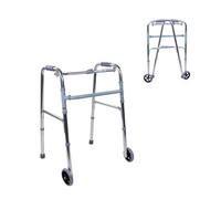 Mobiclinic®, Déambulateur Pliable, Réglable en Hauteur, Capitel, Pliable, Embouts Antidérapants, avec 2 Roues, Léger et Robuste, Aluminium