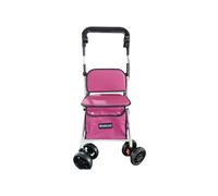 Mobiclinic®, Déambulateur Pliant, Chariot de Courses avec Siège, 21L, Coliseo, Marque europénne, Levier Unique, Acier, Rembourré, Système Freinage, Sac à Provisions