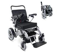 Mobiclinic®, Fauteuil Roulant Électrique, Autonomie 51 km, 3x24v, Pliable, Aluminium, Moteur, Pour personnes âgées, Léger, Siège 45 cm, Noir, Troya Plus Ultra