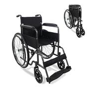 Mobiclinic®, Fauteuil roulant Pliable, Denver, Marque européenne, Siège 46 cm, Frein mMnuel, Dossier Amovible, Repose-pieds Rabattables, Robuste, pour Handicapés (Gris)