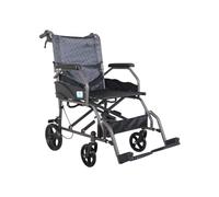 Mobiclinic®, Fauteuil Roulant Pliant, de Transit, Dossier et Repose-pieds Rabattables, Double Système de Freinage, Accoudoirs Rembourrés, Acier, Léger et Compact, Kefren
