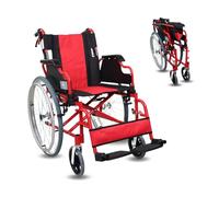 Mobiclinic, Fauteuil roulant pliant, Mod. torre, Aluminium, Double système de freinage, Repose-pieds et accoudoirs rabattables amovibles, Dossier divisible, Siège 44 cm, Orthopédique, Léger