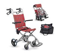 Mobiclinic, Fauteuil roulant Transit, modèle Neptuno, Aluminium, Pliant, Frein sur poignées, Marque européenne, Repose-pieds pliants, Accoudoirs pliants, Léger, Ceinture de sécurité