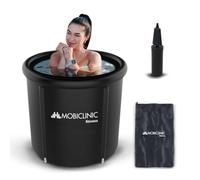 Mobiclinic® Fitness, Bain de Glace, 350l, Récupération Musculaire, pour Les Sportifs, 83x83x75cm, Artic, Portable, Thérapie Double, Sac Transport, Coussin Gonflable, Bord