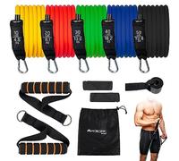 Mobiclinic®Fitness, Bandes élastiques avec poignées, 5 Niveaux, De résistance Crossfit, Home Gym, Marque espagnole, Fitness pour Yoga, Pilates, Stretching, Fessiers
