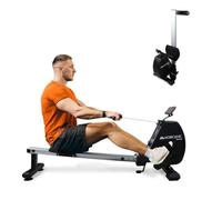 Mobiclinic® Fitness, Rameur, Rowfit, 8 Niveaux de résistance, Silencieux, Magnétique, Écran LCD, Support pour téléphone Portable, Jusqu'à 120 kg, Roue d'inertie 6, Home Gym