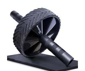 Mobiclinic®fitness, Rouleau pour abdominaux, Tapis inclus, Set d'exercices, Marque espagnole, Charge max. 150 kg, Entraînement à domicile, Pompes