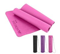 Mobiclinic® fitness, Tapis de yoga, Avec sangle transport, 6mm d'épaisseur, Marque espagnole, Antidérapant, Imperméable, Sport, 181x61x0.6 cm, Lavable, Flexible, Tpe