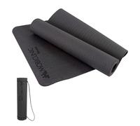 Mobiclinic®fitness, Tapis de yoga, Avec sangle transport, Épaisseur 6mm, Marque espagnole, Antidérapant, Imperméable, Fitness, Sport, 181x61x0.6 cm, Lavable, Flexible, Tpe, Noir
