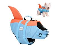 Mobiclinic®, Gilet de Sauvetage Chien, Design Aileron de Requin, Poignée de Sauvetage, Harnais Réglable, Anneau de Laisse, Flottabilité et Visibilité Élevées, Sharky, Léger, Natation, Surf, Voile