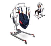 Mobiclinic®, Grue électrique pour Le Transfert de Patients, Fortuna, Marque européenne, Supporte 180 kg, Harnais Inclus, Personnes âgées, Stable, Acier, Pliable