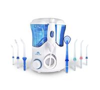 Mobiclinic, Hydropulseur jet dentaire, Réservoir de 600 ml, 7 têtes, Hygiène buccale et, Multifonctionnel, Pour toute la famille, Des dents, Gencives langue