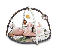 Mobiclinic® Kids, 2 en 1, Baby Gym + Tapis d’eveil bebé, avec Musique, 5 Jouets interactifs, 0-6 Mois, Développement Moteur, Dreamland, Pliable, Rembourré, Arches, Evolutif