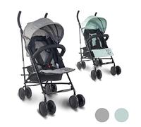 Mobiclinic® kids, Poussette, Elefant, Marque européenne, Pliable, Dossier inclinable, Double système de sécurité, Roues amovibles, Harnais 5 points, Légère, Gris et noir