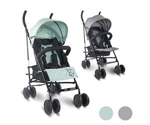 Mobiclinic® kids, Poussette, Elefant, Marque européenne, Pliable, Dossier inclinable, Double système de sécurité, Roues amovibles, Harnais 5 points, Légère, Vert et noir