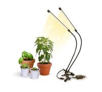 Mobiclinic®, Lampe horticole, Plante interieur, Led, Growflex x2, 3 modes, 6000k, 10 niveaux de luminosité, 2 têtes, Spectre complet, Minuterie, Rotation 360°, 40w, Flexible, Usb