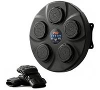Mobiclinic®, Machine de Boxe Musicale, 9 Modes et 9 Vitesses, Connexion Bluetooth, Écran Numérique, Gants de Boxe, Lumières LED, 4H d’Autonomie, Entraînement à Domicile