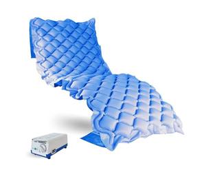 Mobiclinic® Matelas Anti-escarres à air alterné, Moteur Silencieux, Mobi 1, Télécommande, 200 x 90 x 7 cm, Kit de réparation, Convient aux Lits articulés, 130 cellules, Bleu