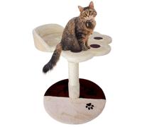 Mobiclinic® Pets, Griffoir pour Chat, Oliver, 47x40x47 cm, Arbre à griffer, Jouet, Base Souple et rembourrée, Supporte jusqu'à 10 kg, Corde en sisal Les Petits, Peluche, Beige