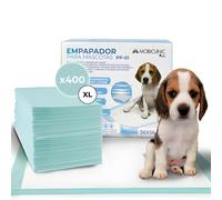 Mobiclinic® Pets, Pack 400, Alese jetable, pour Chain XL, 56x56 cm, 6 Couches, Ultra-absorbants, Marque européenne, Tapis hygiénique, Chiots, Jetables, Entraînement Animaux, Chats