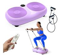 Mobiclinic®, Plateforme Vibrante, 99 Niveaux, 9 Programmes d'entraînement, Bandes Élastiques et Télécommande, 200W, Tonification et Entraînement du Corps, Idéale pour la Maison, Jusqu'à 150kg, Karol