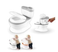Mobiclinic®, Pot bebe Toilette Musical, Toikid, 1-3 ans, Son de Décharge, Avec Couvercle, Compartiment Papier, Fonctionne Piles, Cuvette Amovible, Siège Imperméable