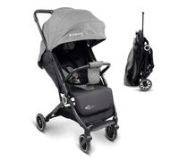 Mobiclinic®, Poussette, Ultra-compacte, Trip, Harnais 5 points, Barre de Portage, Panier, 0-36 Mois, Entièrement réglable, Poignée Unique, Capot Rabattable, Freins Verrouillables (Gris)
