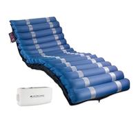 Mobiclinic® Pro, Matelas à air Alternatif, 200x105x12, 8, Mobi 3 Plus, Simple 105 cm de Large, Compresseur Silencieux, 17 cellules d'air, pour escarres Grade i, II et III, Bleu