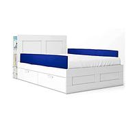 Mobiclinic, Protection barriere lit, Rembourré, Marque européenne, Pour, Adultes et enfants, Fixation facile, Avec clip de fermeture, Imperméable, Ignifuge, 190 x 34 cm, Couleur bleu