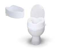 Mobiclinic, Rehausseur wc adulte, 14 cm, Mod. titán, Marque européenne, Siège de toilette surélevé, Sans couvercle, Personnes agées, Mobilité réduite, Blanc