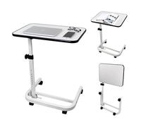 Mobiclinic®, Table d'appoint, Pliable, Hauteur Réglable, Inclinable, pour Ordinateur, Canapé, Lit, Bord Antidérapant, roulettes 360° avec Freins, Forme en C, Cumbre