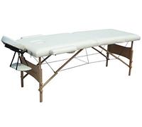 Mobiclinic®, Table de Masage Pliante, CM-01 Light, 186x60 cm, Lit Massage, Marque Européenne, Appui-tête, Hauteur Réglable, Portable, Bois, Jusqu'à 150 kg, Crème