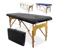 Mobiclinic®, Table de Massage Pliante, Portable, CM-01 Basic, 180x60 cm, Bois et Similicuir, 2 Zonas, Marque Européenne, Hauteur Réglable, Système Verrouillage, Supporte 150 kg