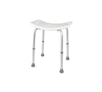 Mobiclinic®, Tabouret de douche, Fabriqué en aluminium, Hauteur réglable, Tapis antidérapant, Dossier, Accoudoirs, Chaise bain, Salle, Modèle san fermín, Marque européenne