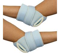 Mobiclinic, Talonniere anti escarre, Pack droite et gauche, Marque européenne, Prévention des escarres, Protège coude anti-escarres, Pour le talon, Taille unique, Coton, Ajustable, Lavable, Blanc
