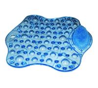 Mobiclinic Tapis de Douche antidérapant en Caoutchouc | Effet Massage Bleu