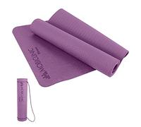 Mobiclinic, Tapis de Yoga, Avec Sangle de Transport, 6mm d'épaisseur, Marque européenne, Antidérapant, Imperméable, Écologique, Fitness, Sports,181x61x0,6 cm, Lavable, Flexible, TPE, Pourpre
