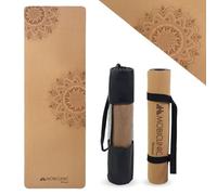 Mobiclinic®, Tapis de yoga liège naturel, Antidérapant, Sac transport, Antimicrobien, 4mm d'épaisseur, 100% TPE recyclable, 183x61cm, Mandala design, Ey-02, Pilates, Fitness