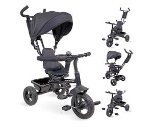 Mobiclinic®, Tricycle bébé évolutif, 3 en 1, Lulu, De 18 Mois à 5 années, Vélo pour, Siège pivotant 360º, Guidon et Capote réglables, Harnais sécurité, Panier klaxon