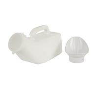 Mobiclinic, Urinoir unisexe, Capacité 1 l, Avec couvercle, Portable, Facilement lavable, Coin, Léger, Toilettes portables, Robuste, Blanc