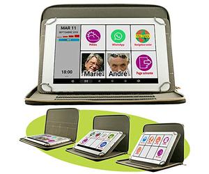 Mobiho-Essentiel - La Tablette complète 10 Pouces avec Pochette, Un Appareil Qui Fait Tout - Interface sénior sur Mesure modulable et Beaucoup d’appli installée - 6h de Coach - Telephone DEBLOQUE