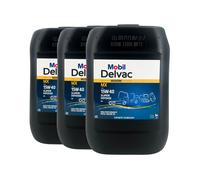 MOBIL Delvac Modern MX 15W-40 Super Défense V4 Lkw-Motorenöl, 3x20 Litre