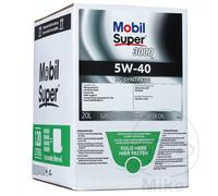 MOBIL huile moteur synthétique pour voiture SUPER 3000 X1 5W-40 20L - BAG IN BOX