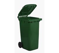 Mobil Plastic Poubelle de recyclage des déchets 240 l pour usage extérieur - vert foncé (UNI EN 840)