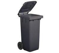 Mobil Plastic Bidon en HDPE Utilisation : Extérieur 120 Lt-T 48 L x 55 m x 93 H cm-Poids : 9,2 Kg Gris